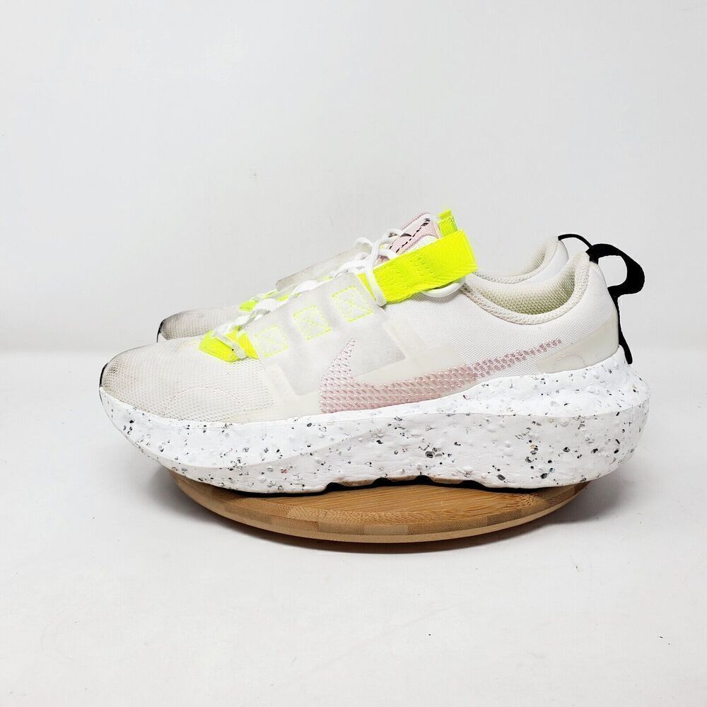 Nike Crater Impact Shoes‎ Womens 9.5 White Yellow Running Sneakers Athlet…